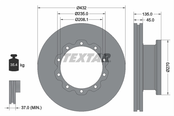Disc Frana Textar Daf 93087000