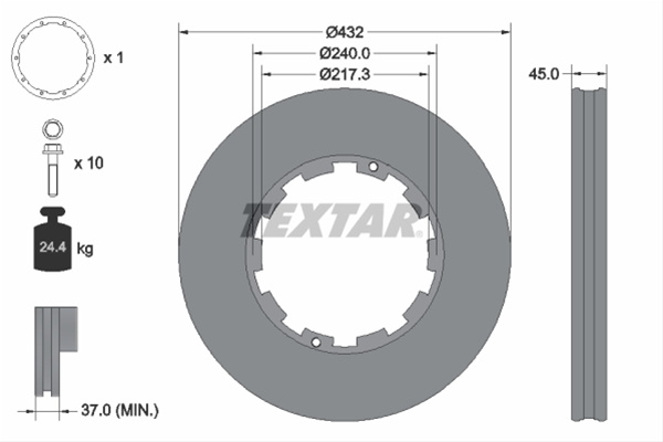 Disc Frana Textar Daf 93145600