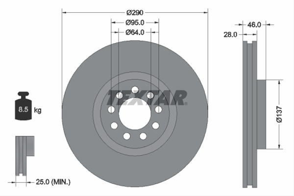 Disc Frana Textar Iveco 92155700