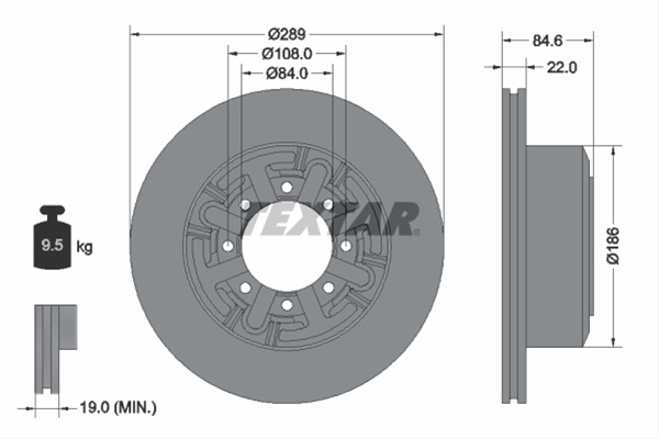 Disc Frana Textar Iveco 93089600