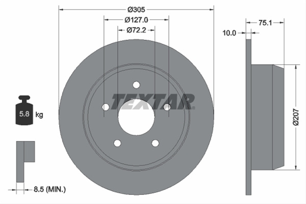 Disc Frana Textar Jeep 92113700