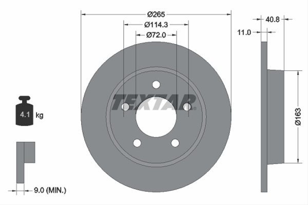 Disc Frana Textar Mazda (Changan) 92130500