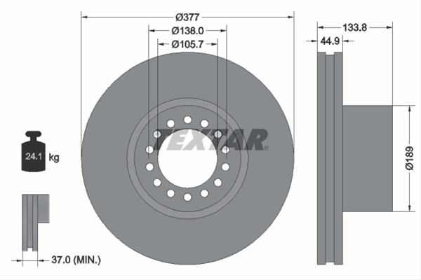 Disc Frana Textar Mercedes-Benz 93101400