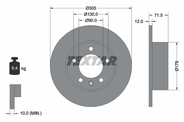 Disc Frana Textar Renault 92228700