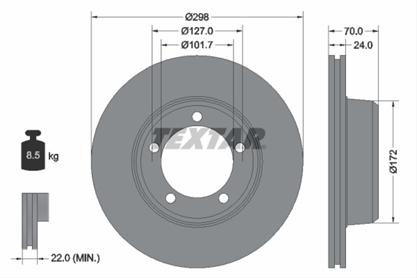 Disc Frana Textar Rover 92061300