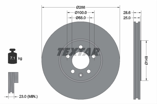 Disc Frana Textar Skoda 92072800