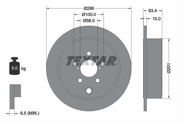 Disc Frana Textar Subaru 92200000