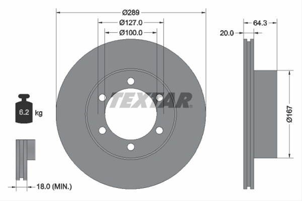 Disc Frana Textar Toyota 92076300