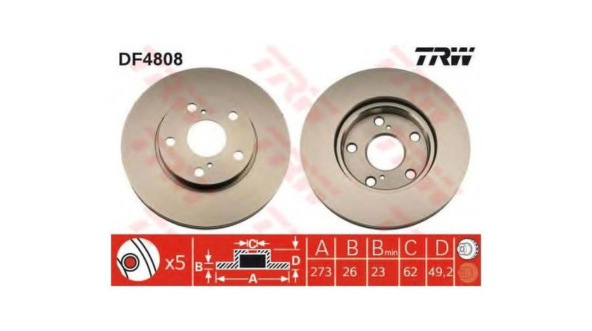 Disc frana Toyota AURIS (NRE15_, ZZE15_, ADE15_, ZRE15_, NDE15_) 2006-2016 #2 0986479425