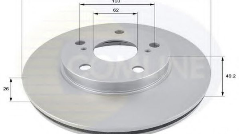 Disc frana TOYOTA AURIS (NRE15, ZZE15, ADE15, ZRE15, NDE15) (2006 - 2012) COMLINE ADC01139V piesa NOUA