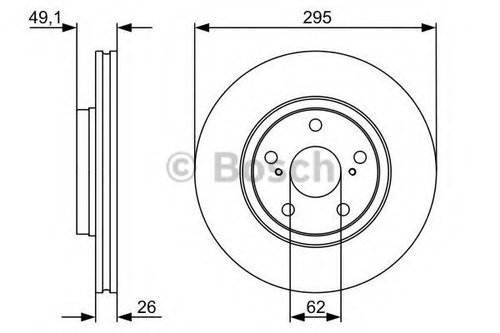 Disc frana TOYOTA AURIS (NRE15, ZZE15, ADE15, ZRE15, NDE15) (2006 - 2012) BOSCH 0 986 479 560 piesa ...