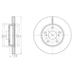 Disc frana TOYOTA AURIS (NRE15, ZZE15, ADE15, ZRE15, NDE15) (2006 - 2012) DELPHI BG4232 piesa NOUA