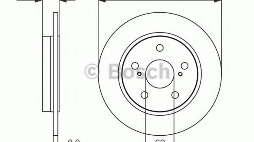 Disc frana TOYOTA AURIS TOURING SPORTS (ADE18, ZWE18, ZRE18) (2013 - 2016) BOSCH 0 986 479 519 piesa NOUA