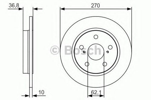 Disc frana TOYOTA AURIS TOURING SPORTS (ADE18, ZWE18, ZRE18) (2013 - 2016) BOSCH 0 986 479 S64 piesa...