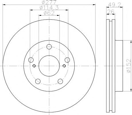Disc frana TOYOTA AURIS TOURING SPORTS (ADE18, ZWE18, ZRE18) (2013 - 2016) TEXTAR 92257703 piesa NOU...