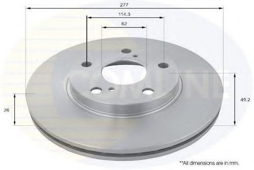 Disc frana TOYOTA AURIS (ZWE18, NZE18, ZRE18) (2012 - 2016) COMLINE ADC2513V piesa NOUA