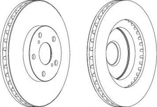 Disc frana TOYOTA AURIS (ZWE18, NZE18, ZRE18) (2012 - 2016) FERODO DDF1646 piesa NOUA
