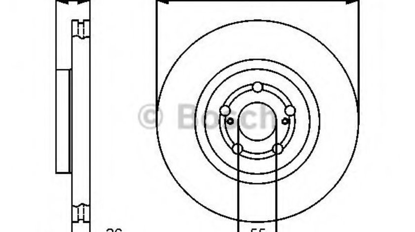 Disc frana TOYOTA AVENSIS Combi (T25) (2003 - 2008) BOSCH 0 986 479 423 piesa NOUA