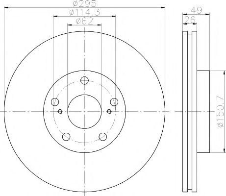 Disc frana TOYOTA AVENSIS Combi (T25) (2003 - 2008) TEXTAR 92168003 piesa NOUA