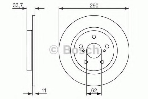 Disc frana TOYOTA AVENSIS combi (ZRT27, ADT27) (2009 - 2016) BOSCH 0 986 479 656 piesa NOUA