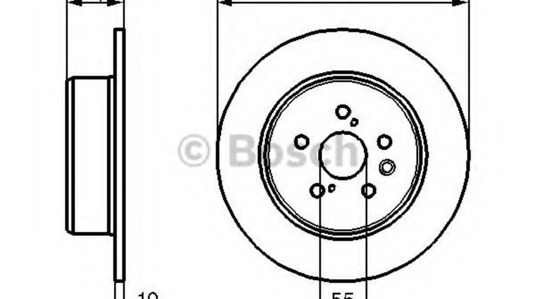 Disc frana TOYOTA AVENSIS Liftback (T22) (1997 - 2003) BOSCH 0 986 479 243 piesa NOUA