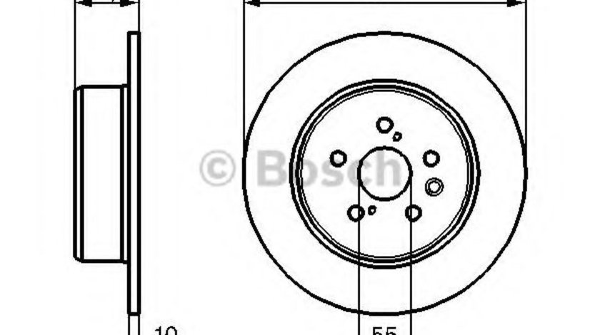 Disc frana TOYOTA AVENSIS Liftback (T22) (1997 - 2003) BOSCH 0 986 479 243 piesa NOUA