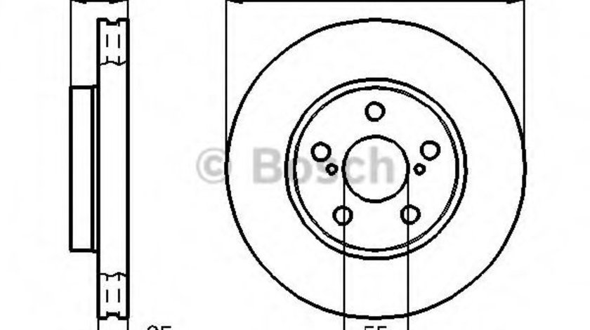 Disc frana TOYOTA AVENSIS Liftback (T22) (1997 - 2003) BOSCH 0 986 478 451 piesa NOUA