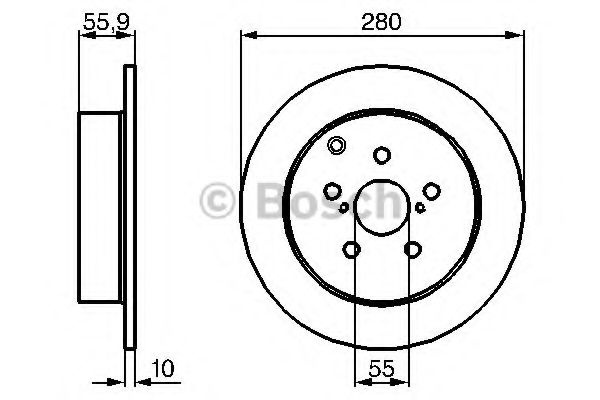 Disc frana TOYOTA AVENSIS Limuzina (T25) (2003 - 2008) BOSCH 0 986 479 242 piesa NOUA