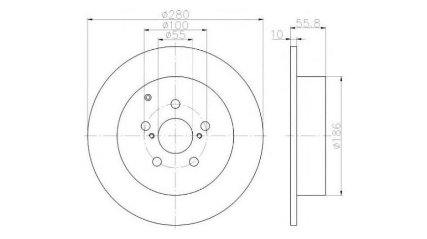 Disc frana Toyota AVENSIS limuzina (T25) 2003-2008 #2 08A33510