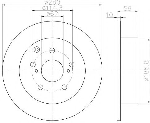 Disc frana TOYOTA AVENSIS Limuzina (T25) (2003 - 2008) TEXTAR 92168103 piesa NOUA