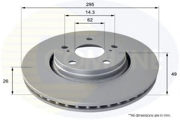 Disc frana TOYOTA AVENSIS Limuzina (ZRT27, ADT27) (2008 - 2016) COMLINE ADC01150V piesa NOUA