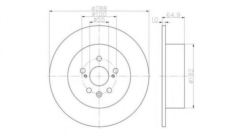 Disc frana Toyota AVENSIS Station Wagon (_T22_) 1997-2003 #2 08A33810