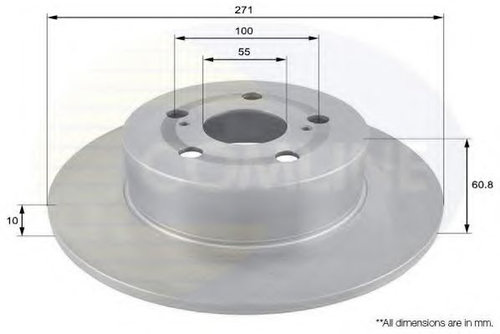 Disc frana TOYOTA AVENSIS Station Wagon (T22) (1997 - 2003) COMLINE ADC01108 piesa NOUA