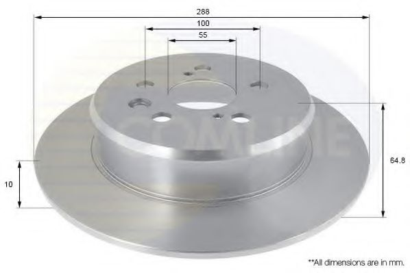 Disc frana TOYOTA AVENSIS (T22) (1997 - 2003) COMLINE ADC01101 piesa NOUA
