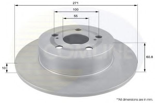 Disc frana TOYOTA AVENSIS (T22) (1997 - 2003) COMLINE ADC01108 piesa NOUA