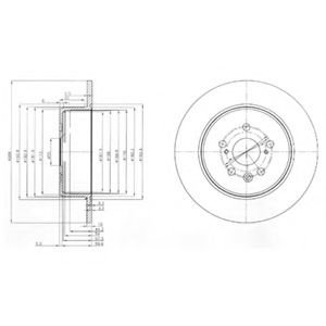 Disc frana TOYOTA AVENSIS (T22) (1997 - 2003) DELPHI BG3777 piesa NOUA