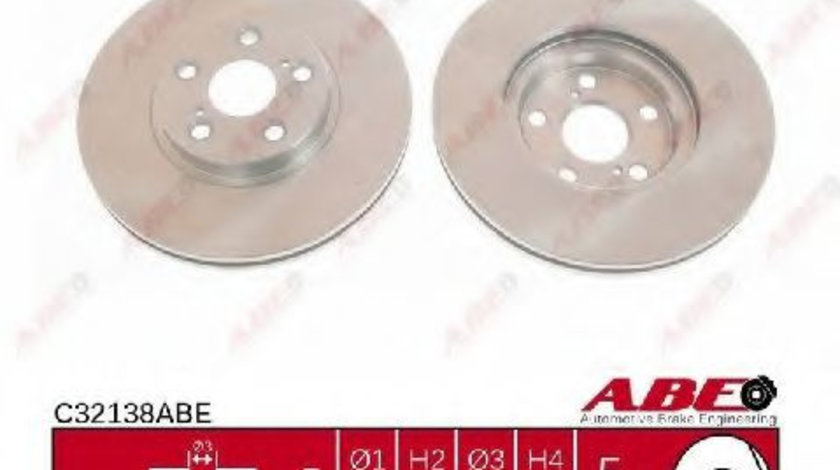 Disc frana TOYOTA AVENSIS (T25) (2003 - 2008) ABE C32138ABE piesa NOUA