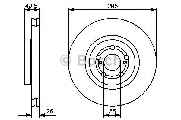 Disc frana TOYOTA AVENSIS (T25) (2003 - 2008) BOSCH 0 986 479 423 piesa NOUA