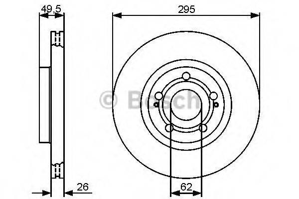 Disc frana TOYOTA AVENSIS (T25) (2003 - 2008) BOSCH 0 986 479 454 piesa NOUA