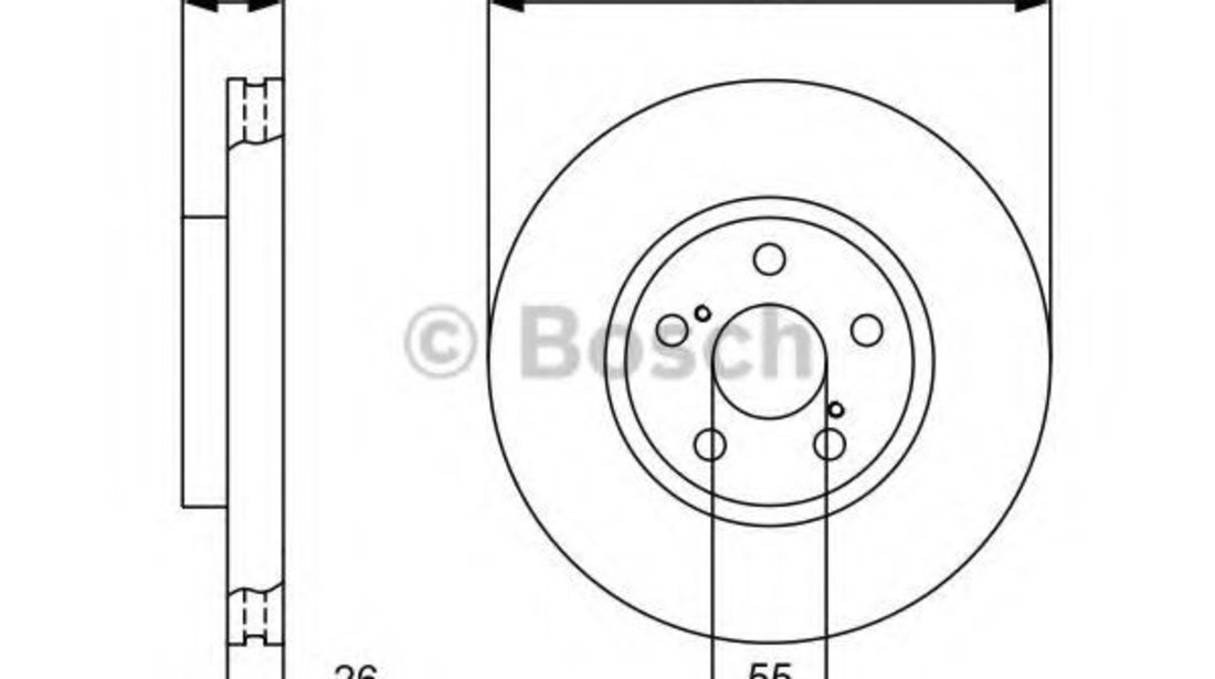 Disc frana TOYOTA AVENSIS (T25) (2003 - 2008) BOSCH 0 986 479 340 piesa NOUA