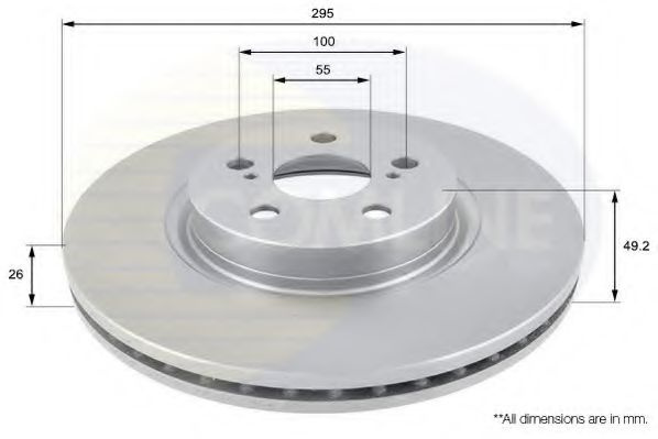 Disc frana TOYOTA AVENSIS (T25) (2003 - 2008) COMLINE ADC01110V piesa NOUA