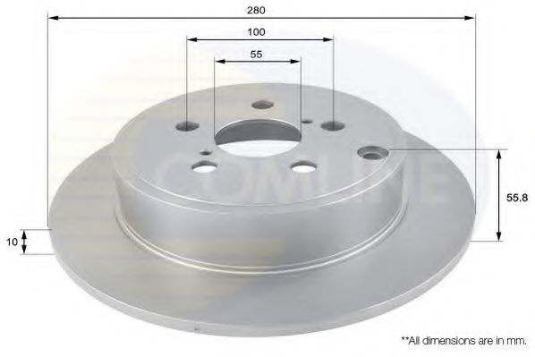 Disc frana TOYOTA AVENSIS (T25) (2003 - 2008) COMLINE ADC01111 piesa NOUA