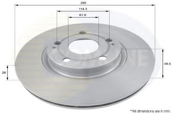 Disc frana TOYOTA AVENSIS (T25) (2003 - 2008) COMLINE ADC01134V piesa NOUA