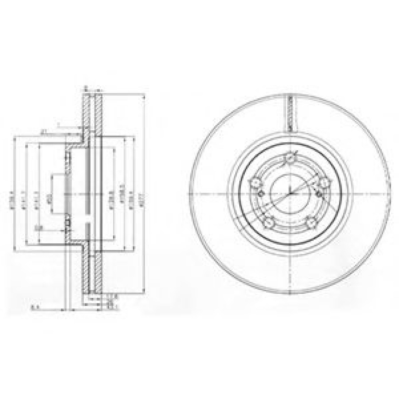 Disc frana TOYOTA AVENSIS (T25) (2003 - 2008) DELPHI BG3913 piesa NOUA