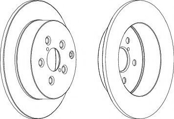 Disc frana TOYOTA AVENSIS (T25) (2003 - 2008) FERODO DDF1406C piesa NOUA