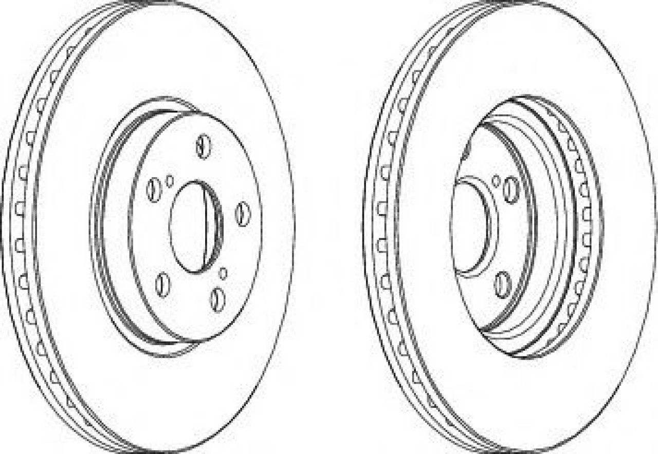 Disc frana TOYOTA AVENSIS (T25) (2003 - 2008) FERODO DDF1508C piesa NOUA