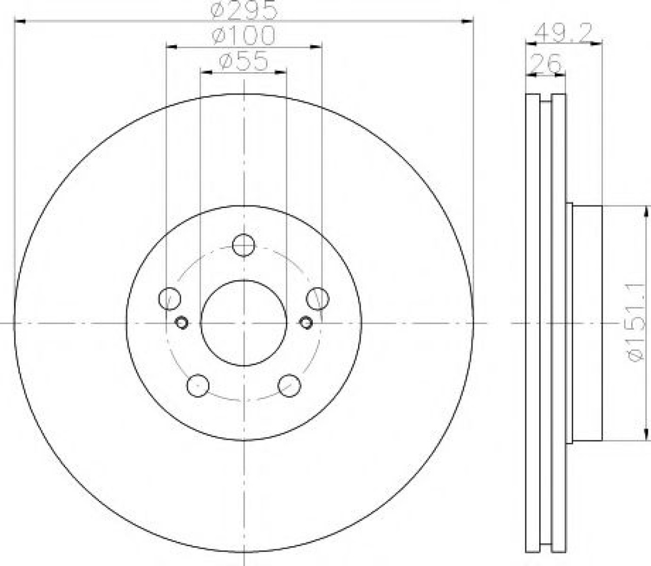 Disc frana TOYOTA AVENSIS (T25) (2003 - 2008) TEXTAR 92135603 piesa NOUA