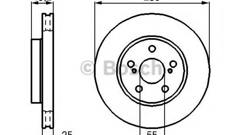 Disc frana TOYOTA CELICA (ST20_, AT20_) (1993 - 1999) BOSCH 0 986 478 584 piesa NOUA