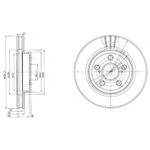 Disc frana TOYOTA CELICA (ST20_, AT20_) (1993 - 1999) DELPHI BG2880 piesa NOUA