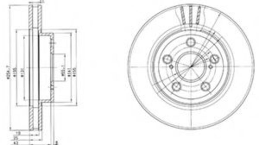 Disc frana TOYOTA CELICA (ST20_, AT20_) (1993 - 1999) DELPHI BG2880 piesa NOUA